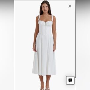 never worn house of CB Carmen Bustier Sundress in white size small
